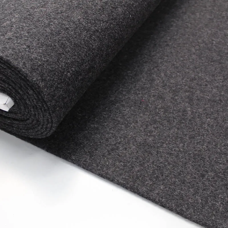 100% Boiled Wool - Charcoal Grey