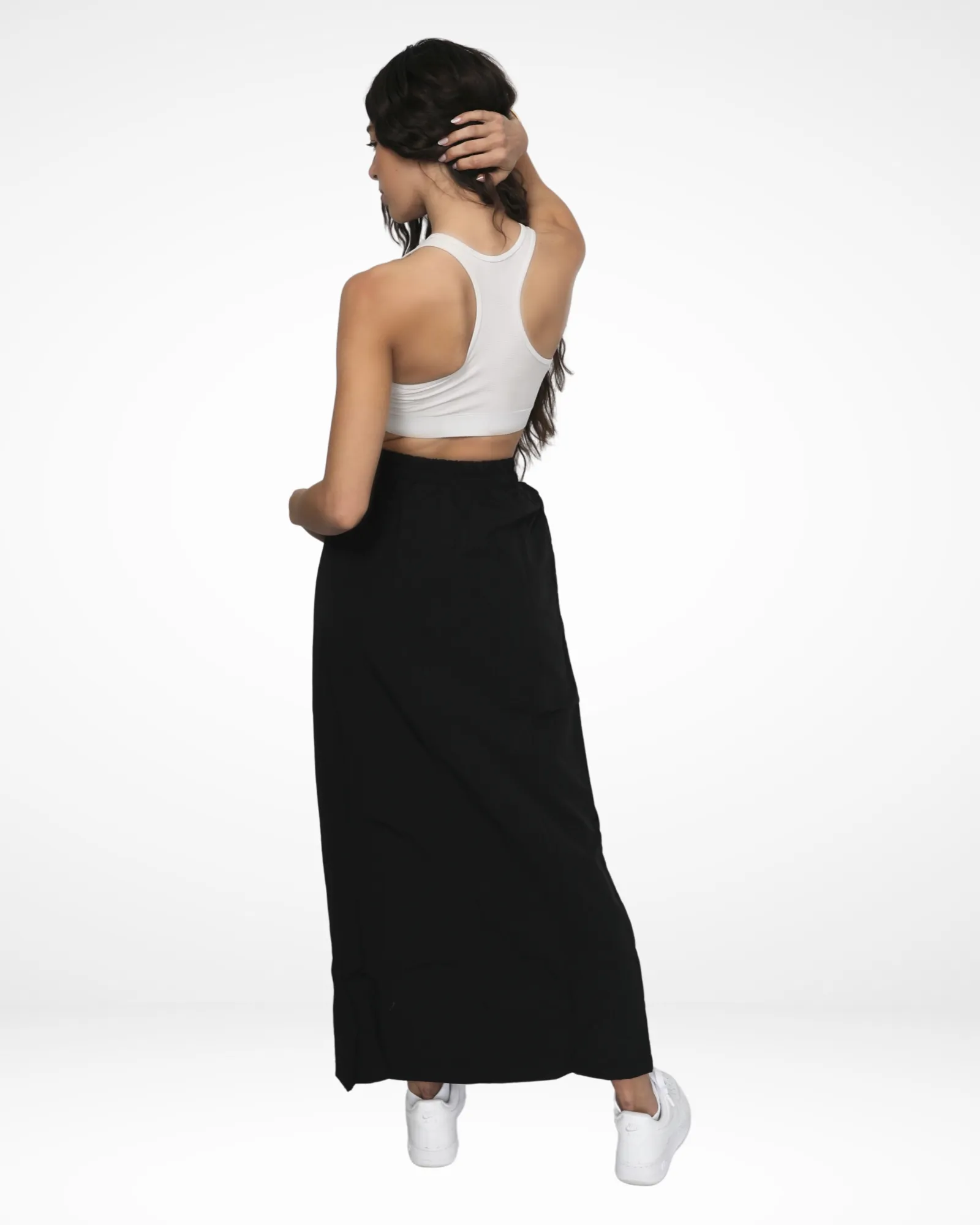 207 MAXI SPRAY SKIRT // BLACK