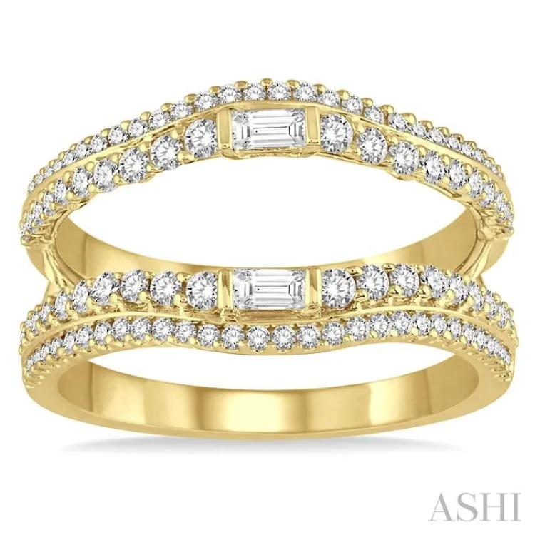 3/4 Ctw Diamond Insert Ring in 14K Yellow Gold