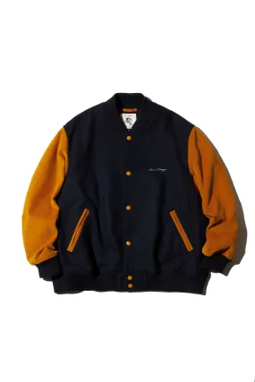 AARON CHANG VARSITY JACKET - NAVY