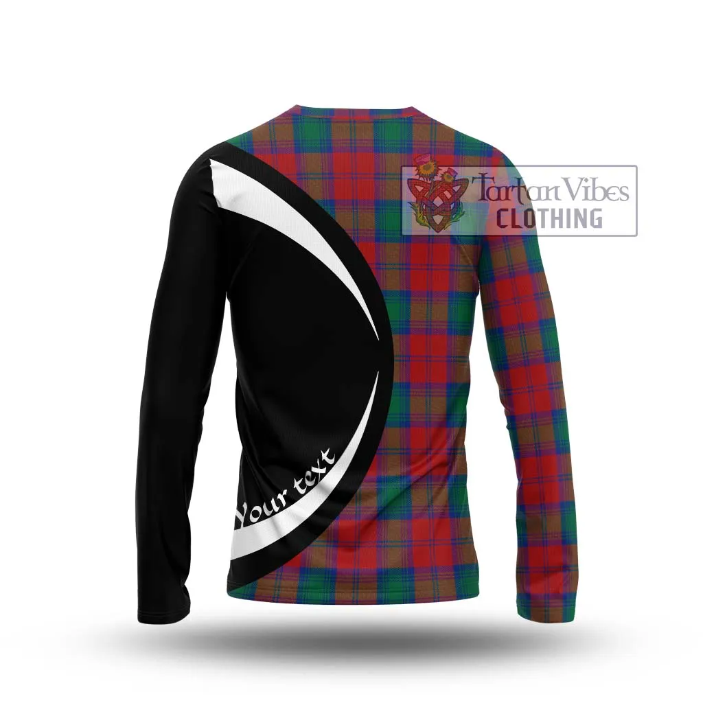 Affleck Tartan Long Sleeve T-Shirt with Family Crest Circle Style