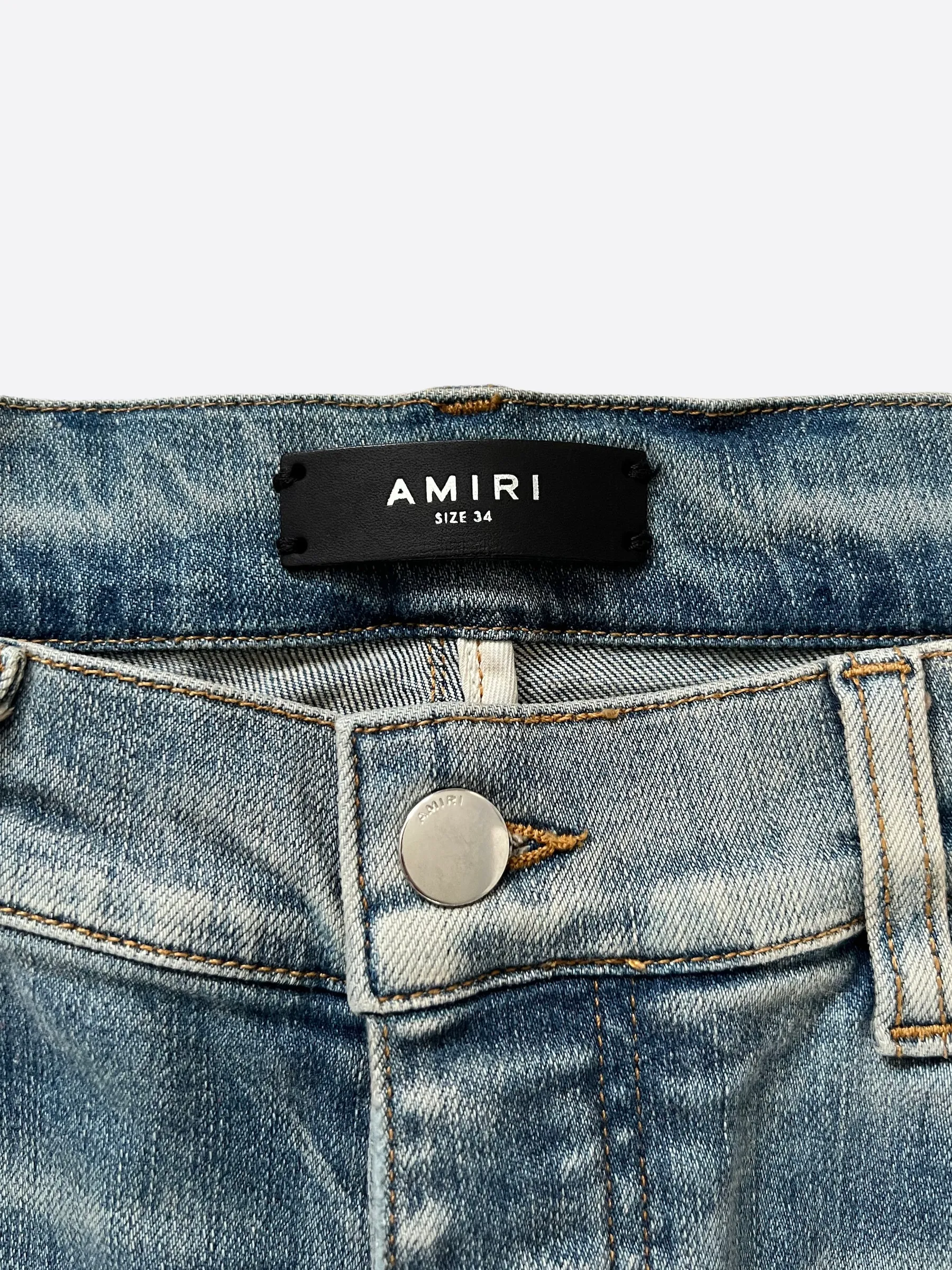 Amiri Military Camo Patch Jeans