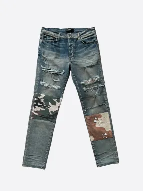 Amiri Military Camo Patch Jeans