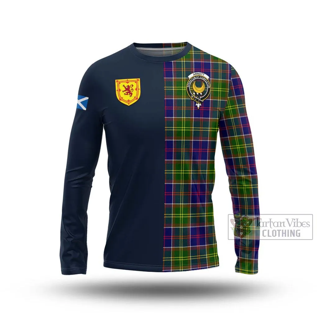 Arnott Tartan Long Sleeve T-Shirt Alba with Scottish Lion Royal Arm Half Style