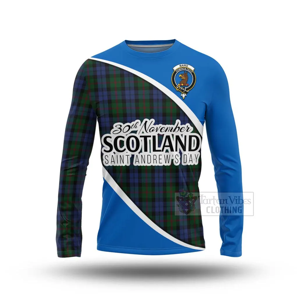 Baird Family Crest Tartan Long Sleeve T-Shirt Celebrate Saint Andrew's Day in Style