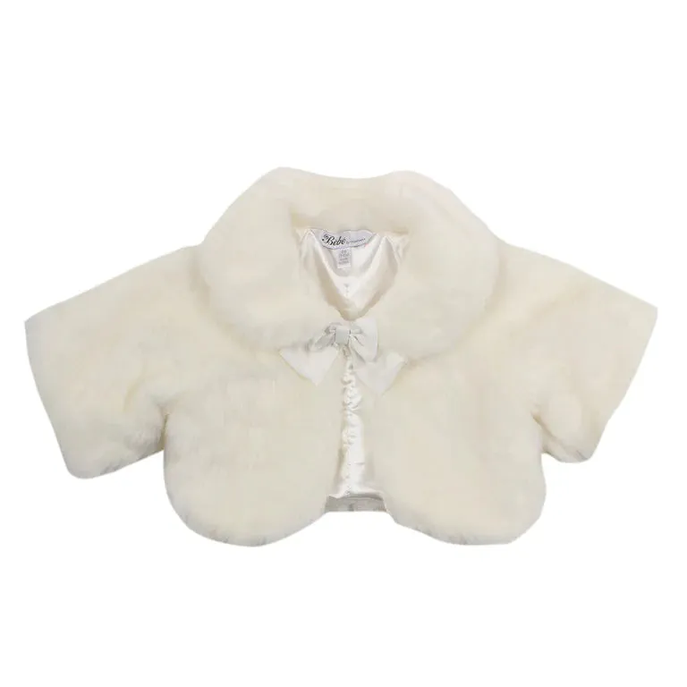 BÉBÉ FAUX FUR PETAL JACKET 00 - 2 YEARS