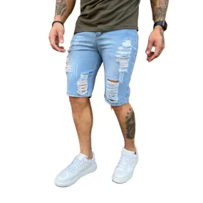 Bermuda Masculina Rasgada jeans promoção