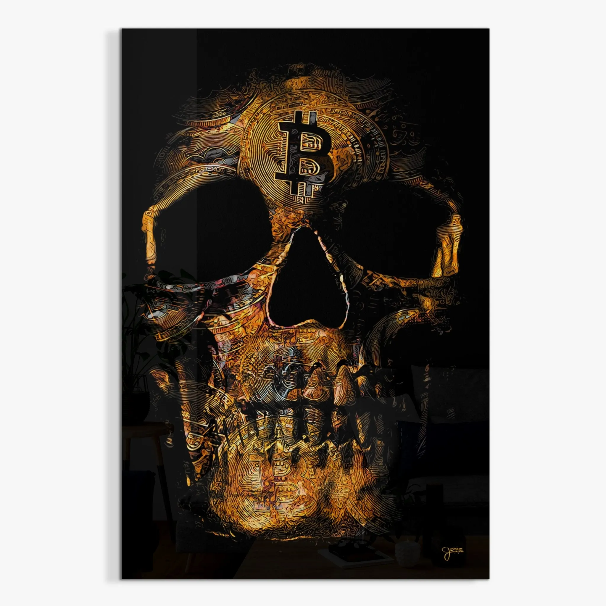 Bitcoin $kull Acrylic Print