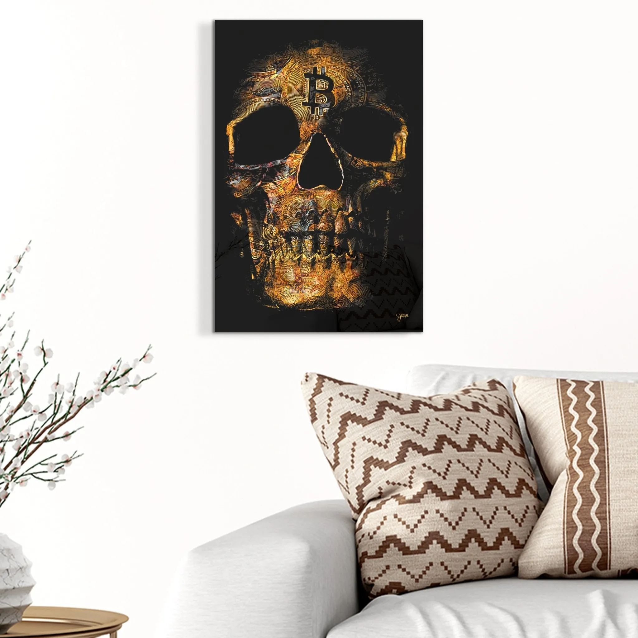 Bitcoin $kull Acrylic Print