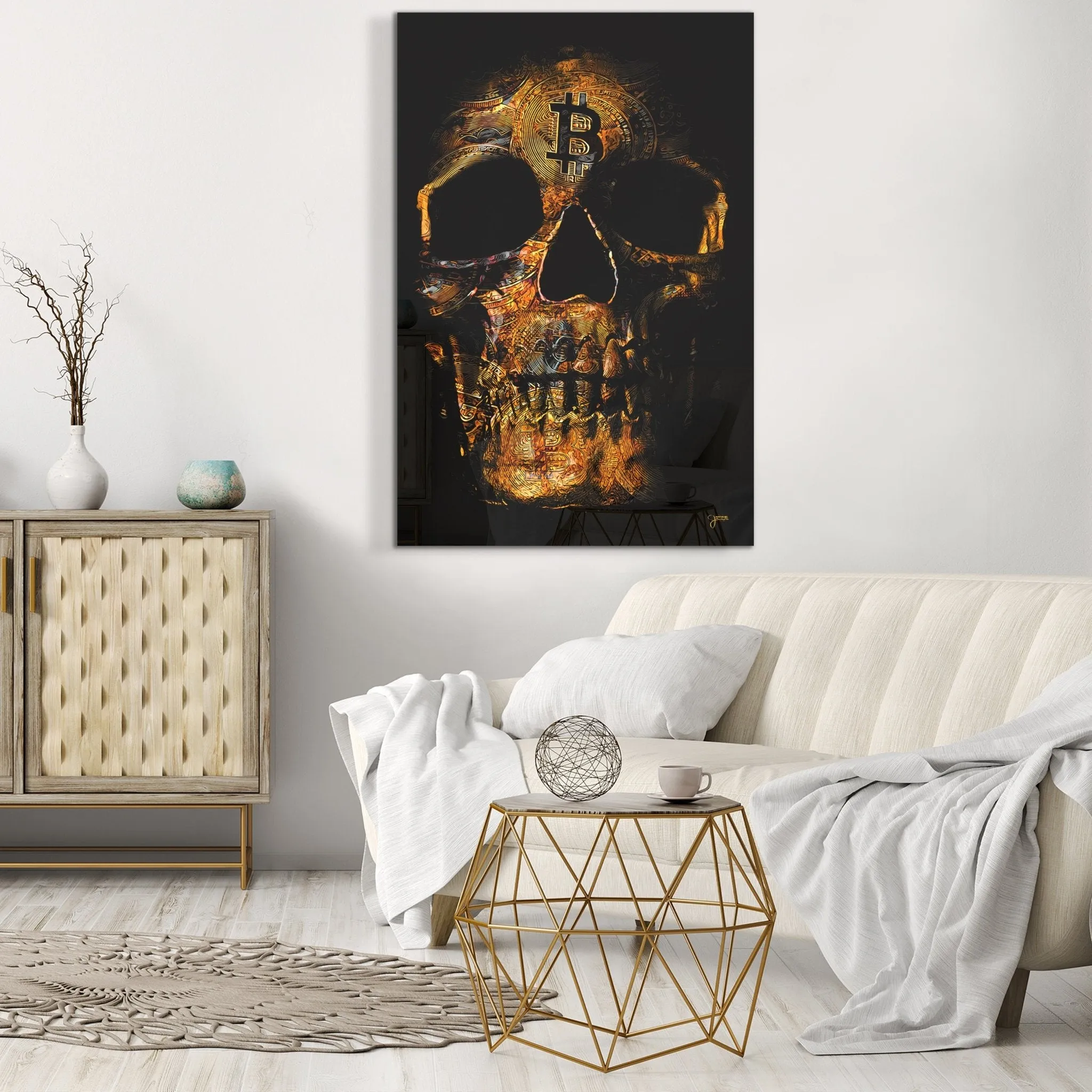 Bitcoin $kull Acrylic Print