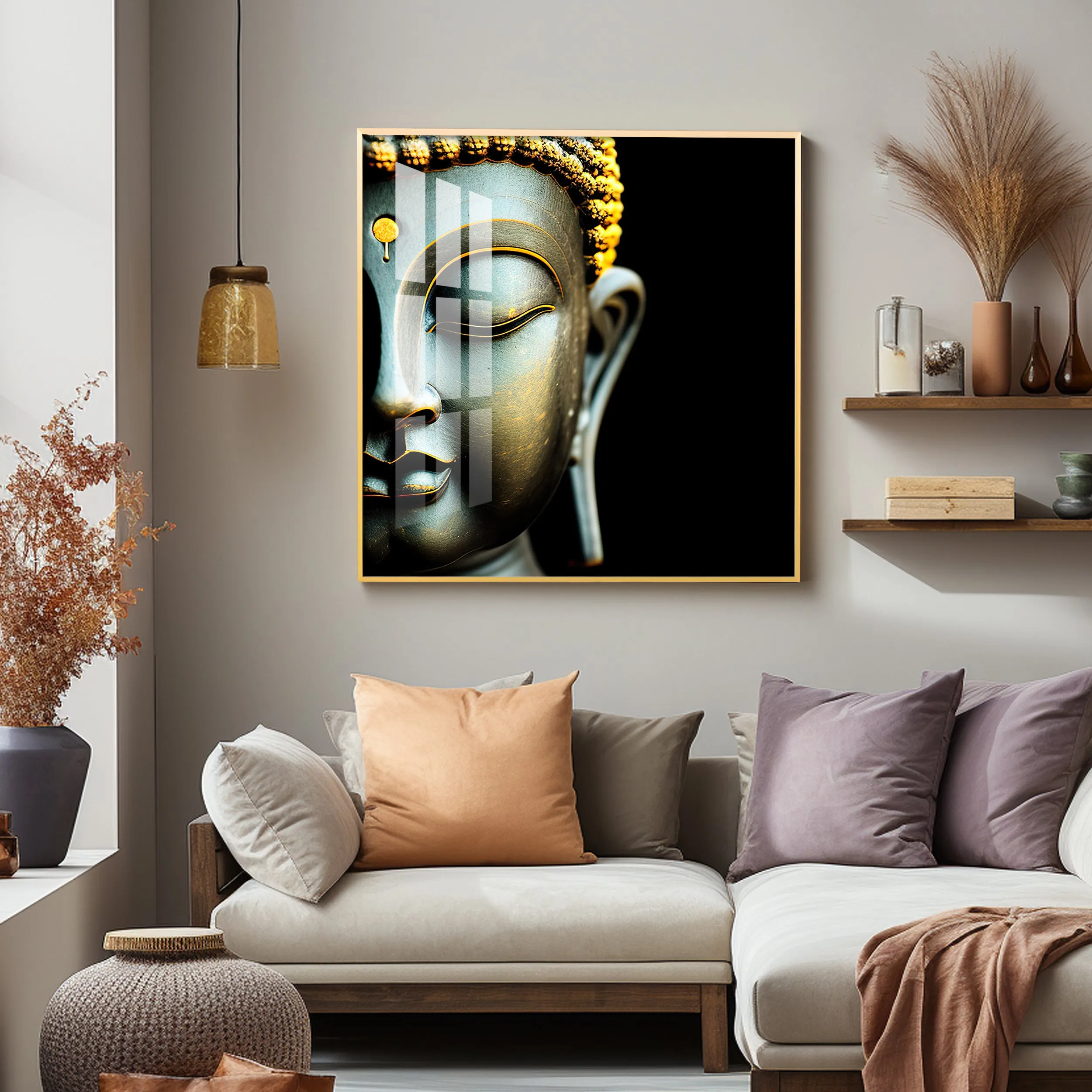 Buddha Statue Premium Acrylic Square Wall Art