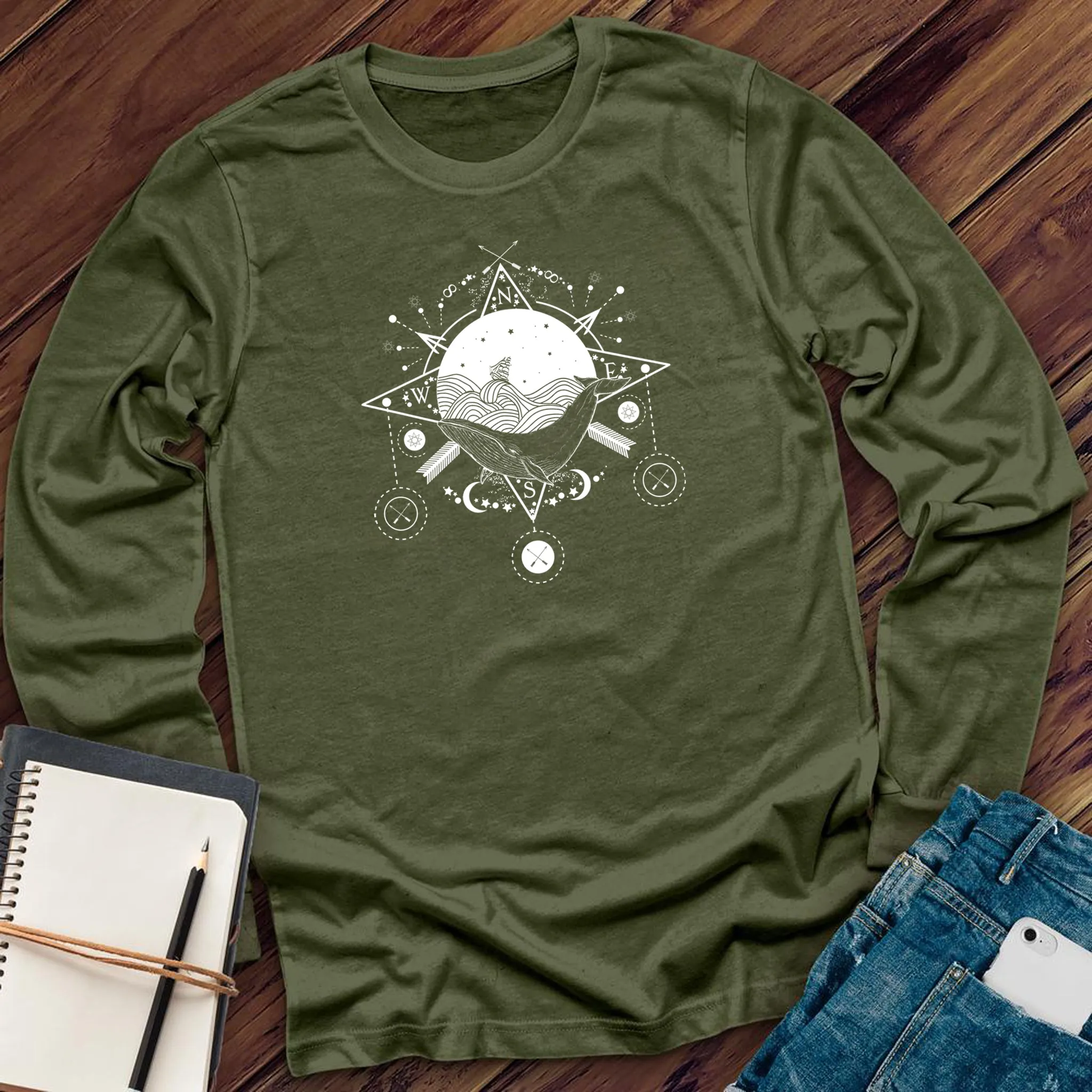 Celestial Ocean Compass Long Sleeve