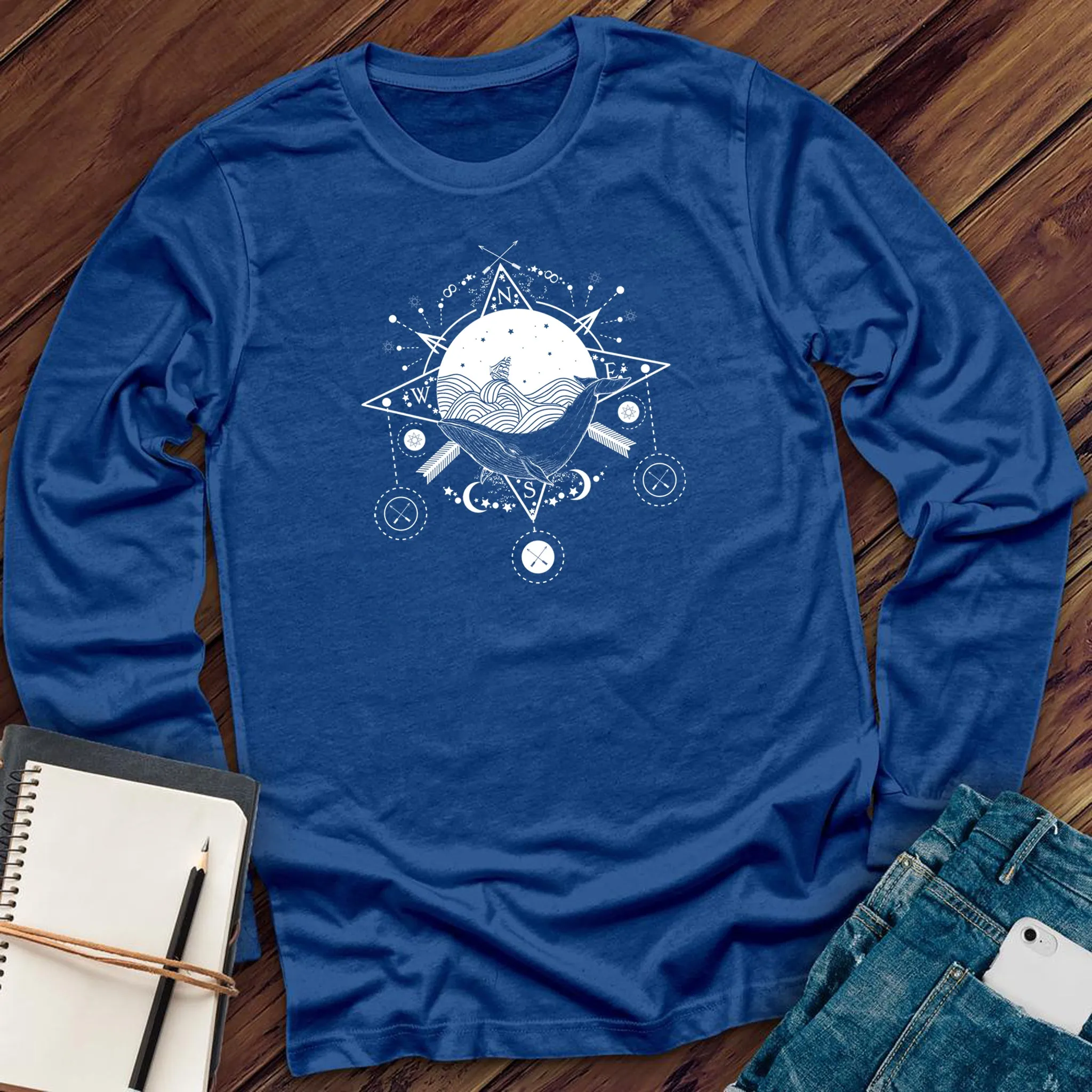 Celestial Ocean Compass Long Sleeve