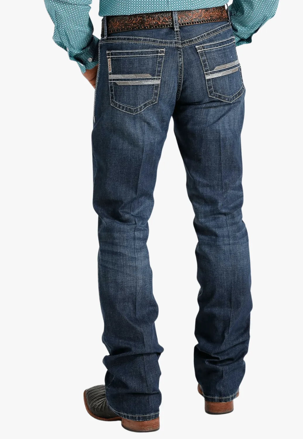 Cinch Mens Ian Mid Rise Slim Fit Boot Cut Jean