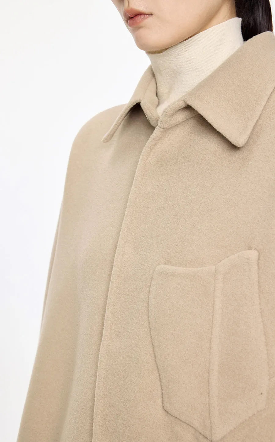 Coat / JNBY Irregular Oversize Wool-Blend Coat