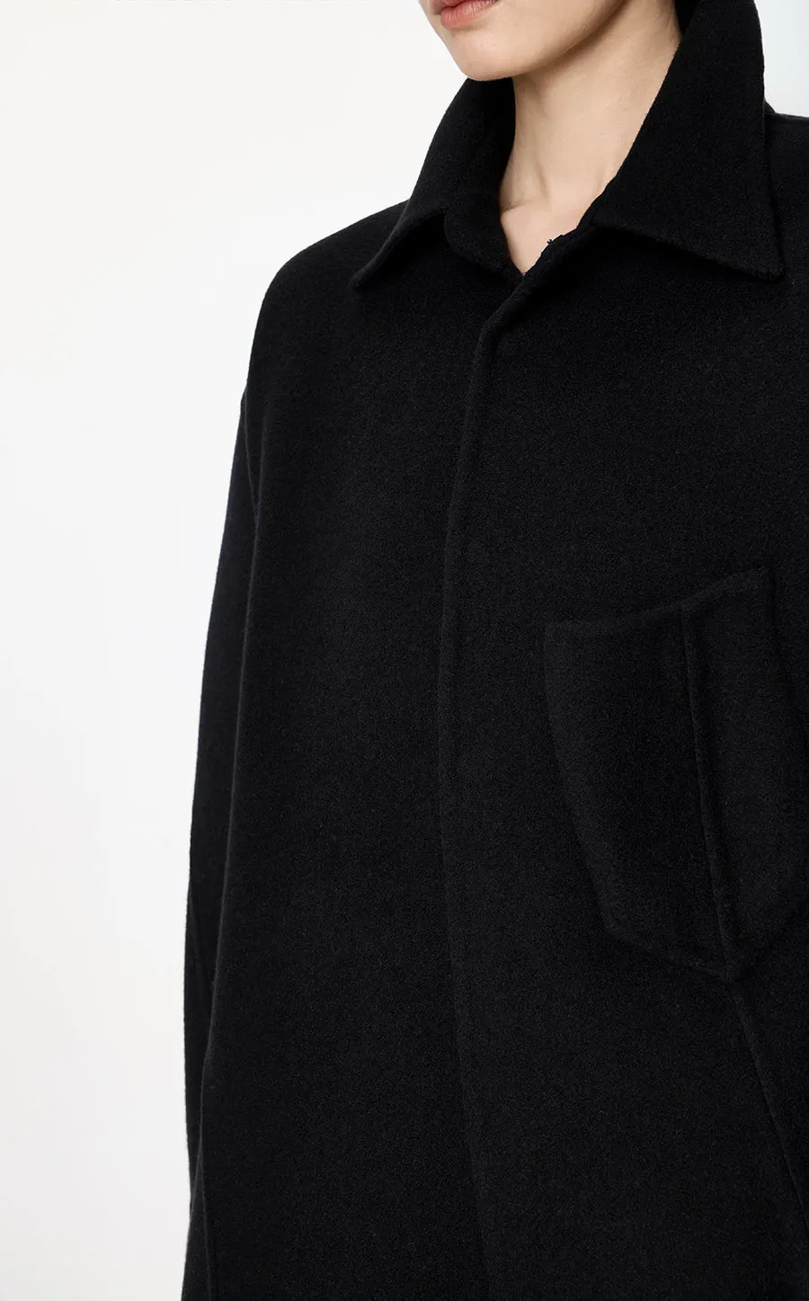 Coat / JNBY Irregular Oversize Wool-Blend Coat