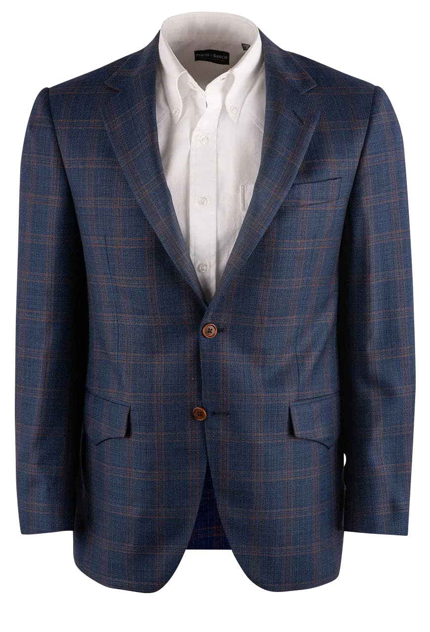 Coppley Navy & Brown Windowpane Sport Coat