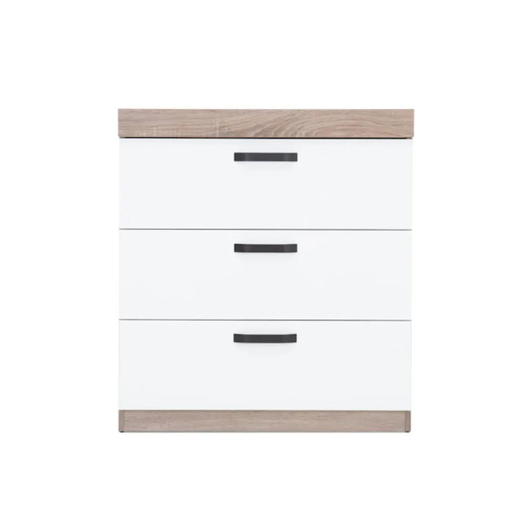 CuddleCo Enzo Dresser & Changer - Truffle Oak & White