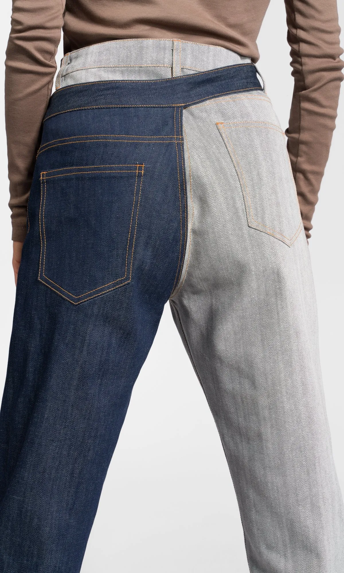 Detachable Two-Tone Jeans