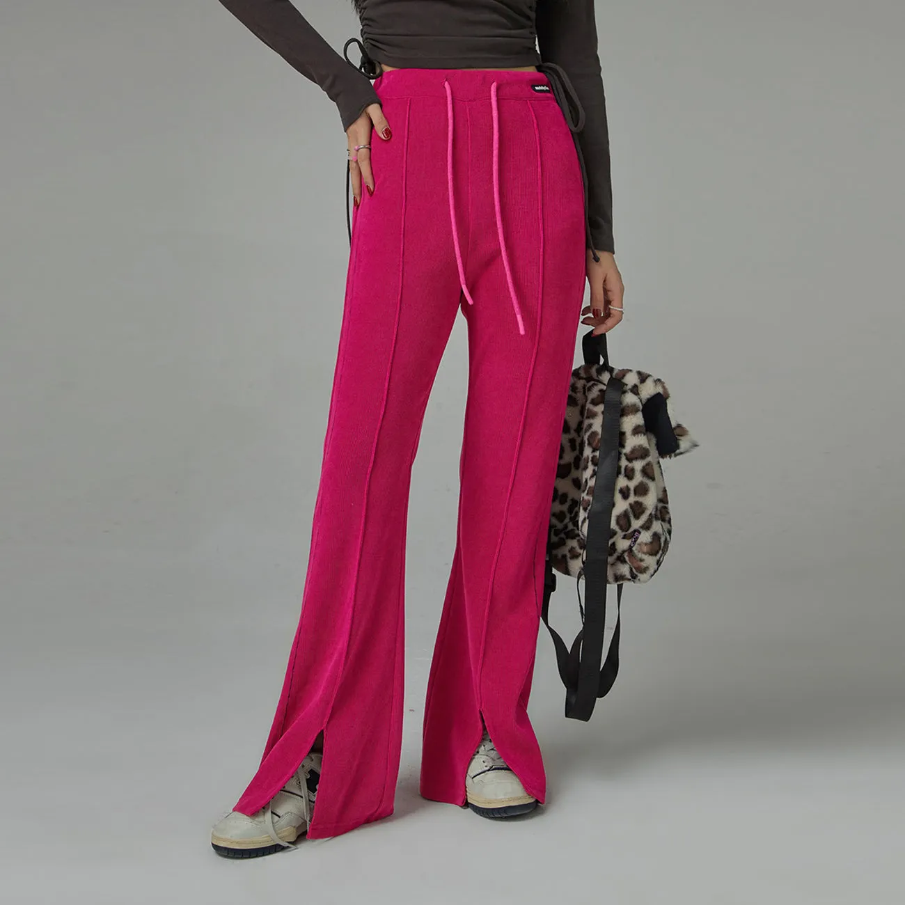 Diva String Slit High Waist Pants