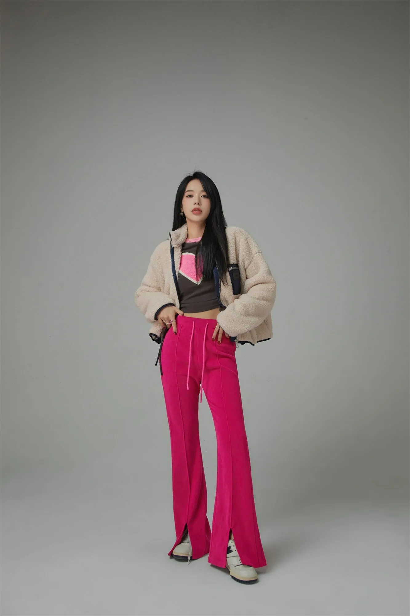 Diva String Slit High Waist Pants