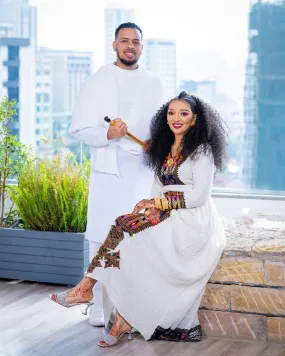 Elegant Habesha Couples Outfit Stunning Ethiopian Traditional Couples Outfit