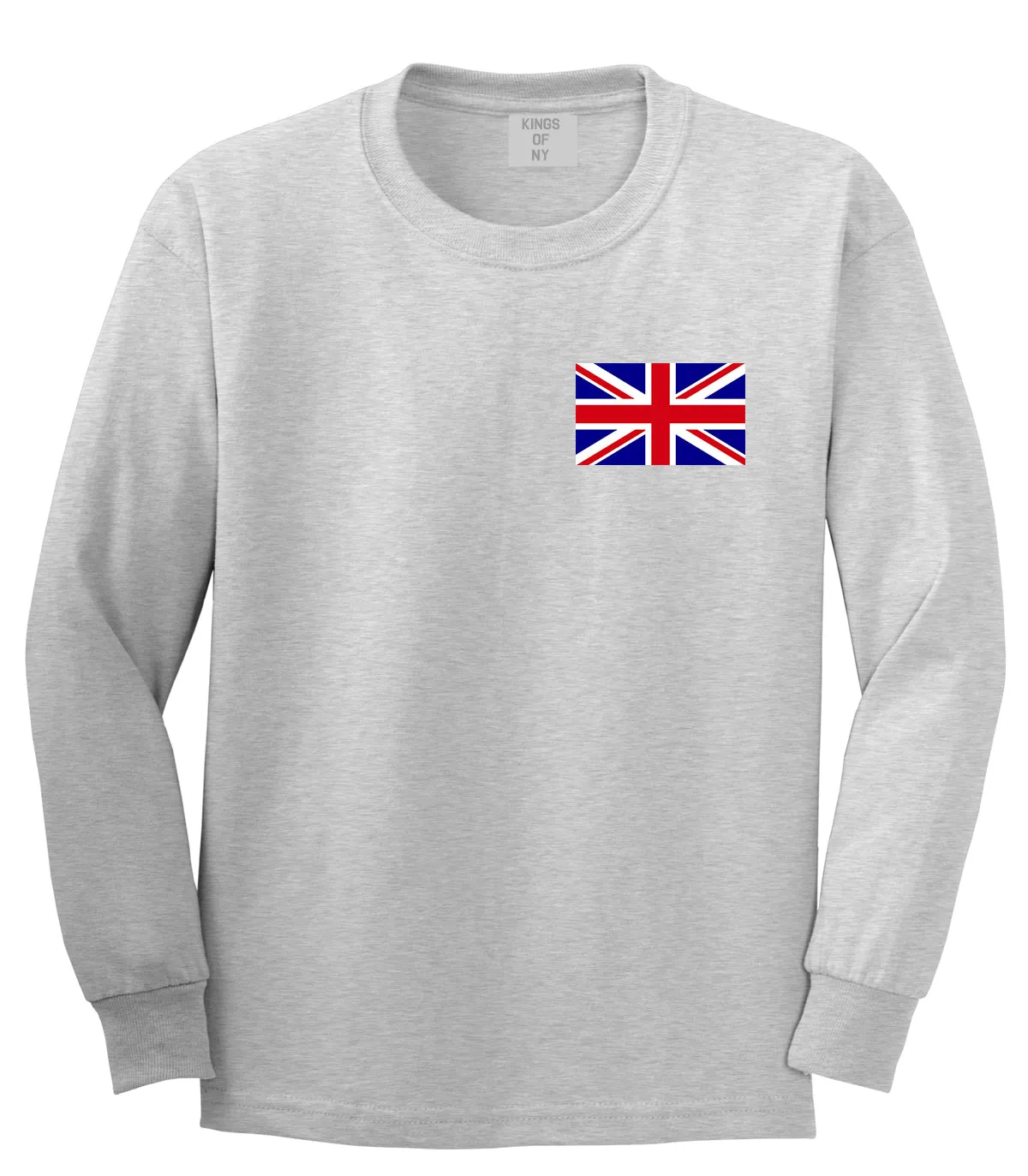 English England Flag Chest Mens Long Sleeve T-Shirt