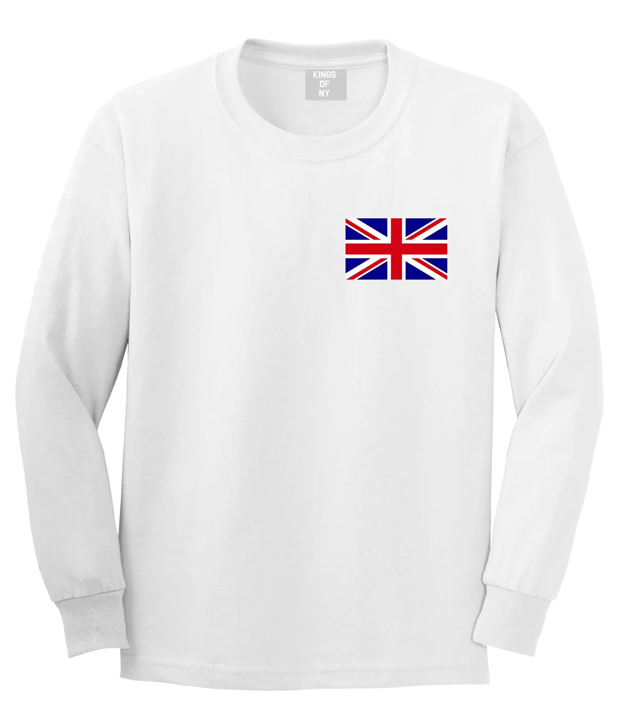 English England Flag Chest Mens Long Sleeve T-Shirt