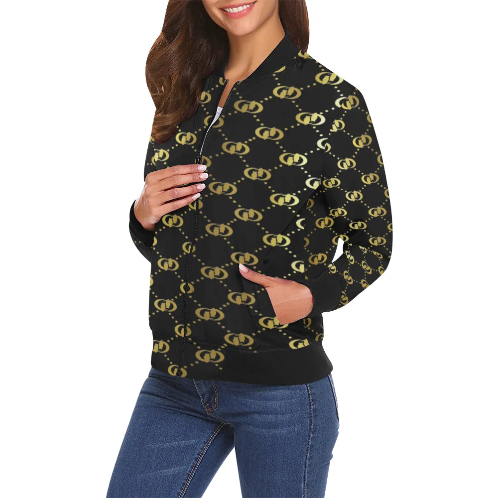 EXCELLENCE BLCCGLD All Over Print Bomber Jacket for Women