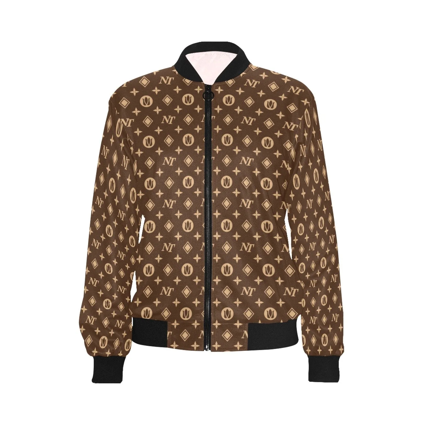 Fancy NT Brown Bomber Jacket for Women