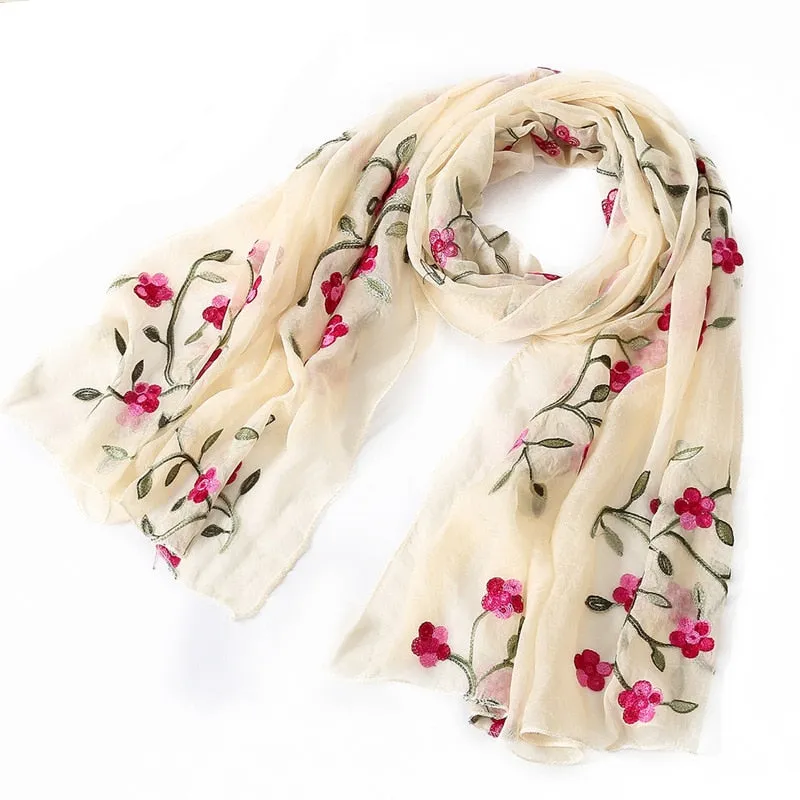 Fashion Silk Scarf Floral Printed Bandana Shawl #FS-22