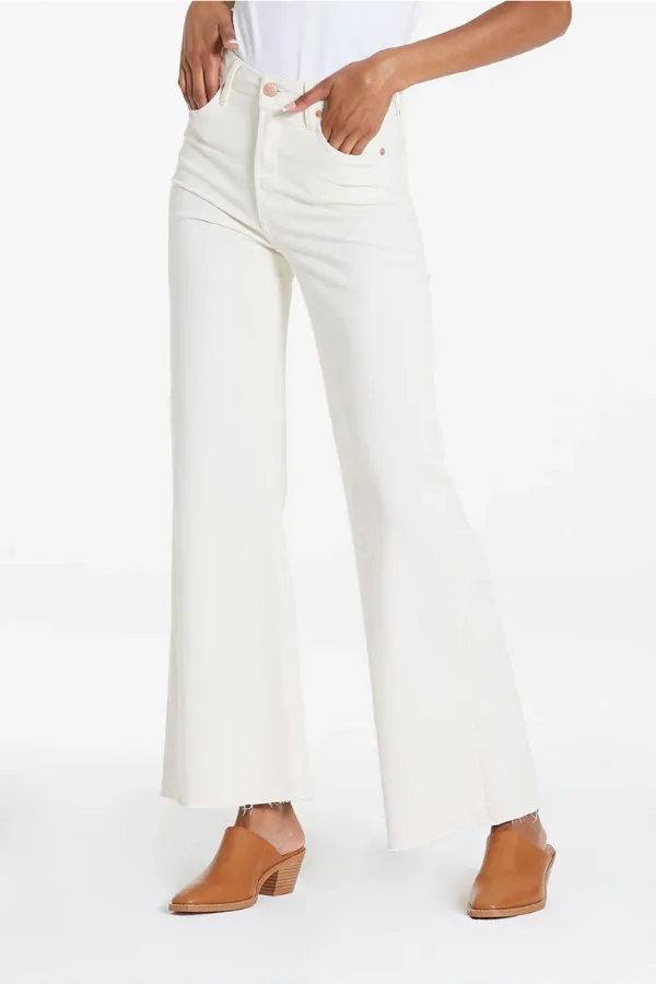 Fiona High Rise Wide Leg Jeans - Wheat