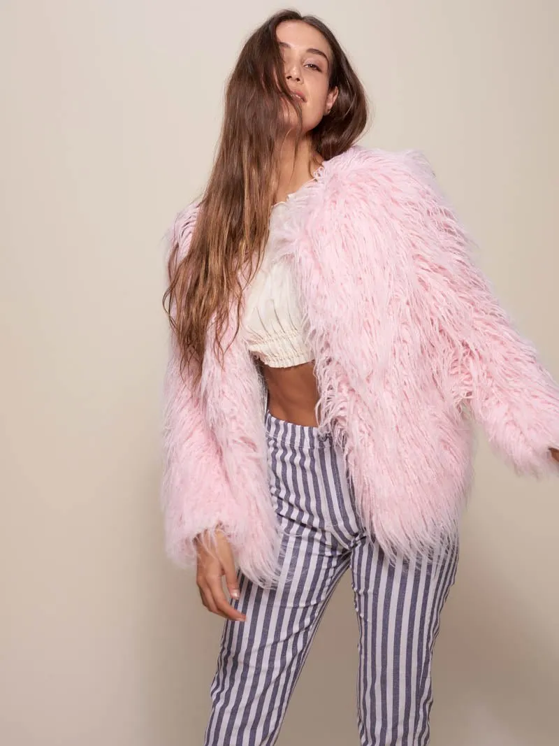 Flamingo Faux Fur Bomber