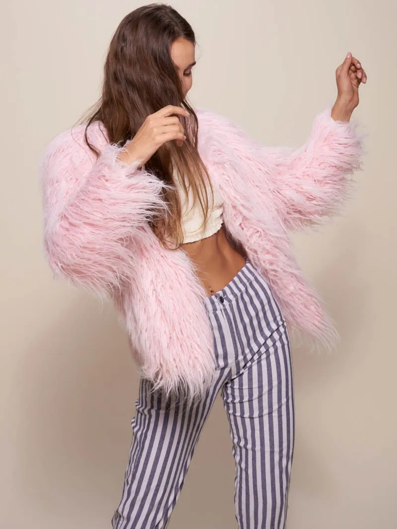 Flamingo Faux Fur Bomber