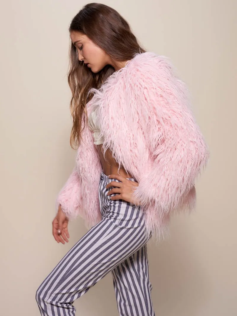 Flamingo Faux Fur Bomber