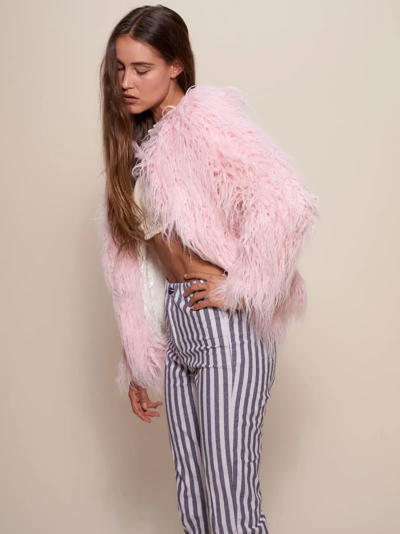 Flamingo Faux Fur Bomber