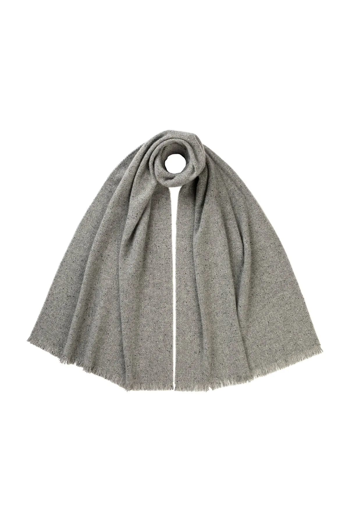 Grey Donegal Cashmere Scarf