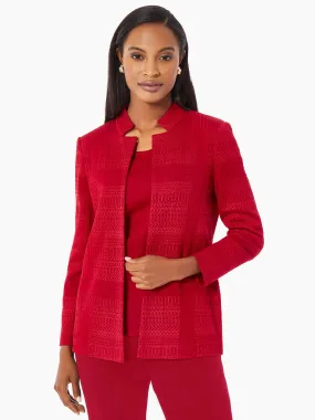 Heritage Fit Multi-Directional Pattern Knit Jacket