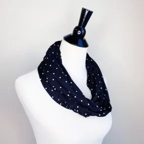 Infinity Scarf - Black Polka Dots