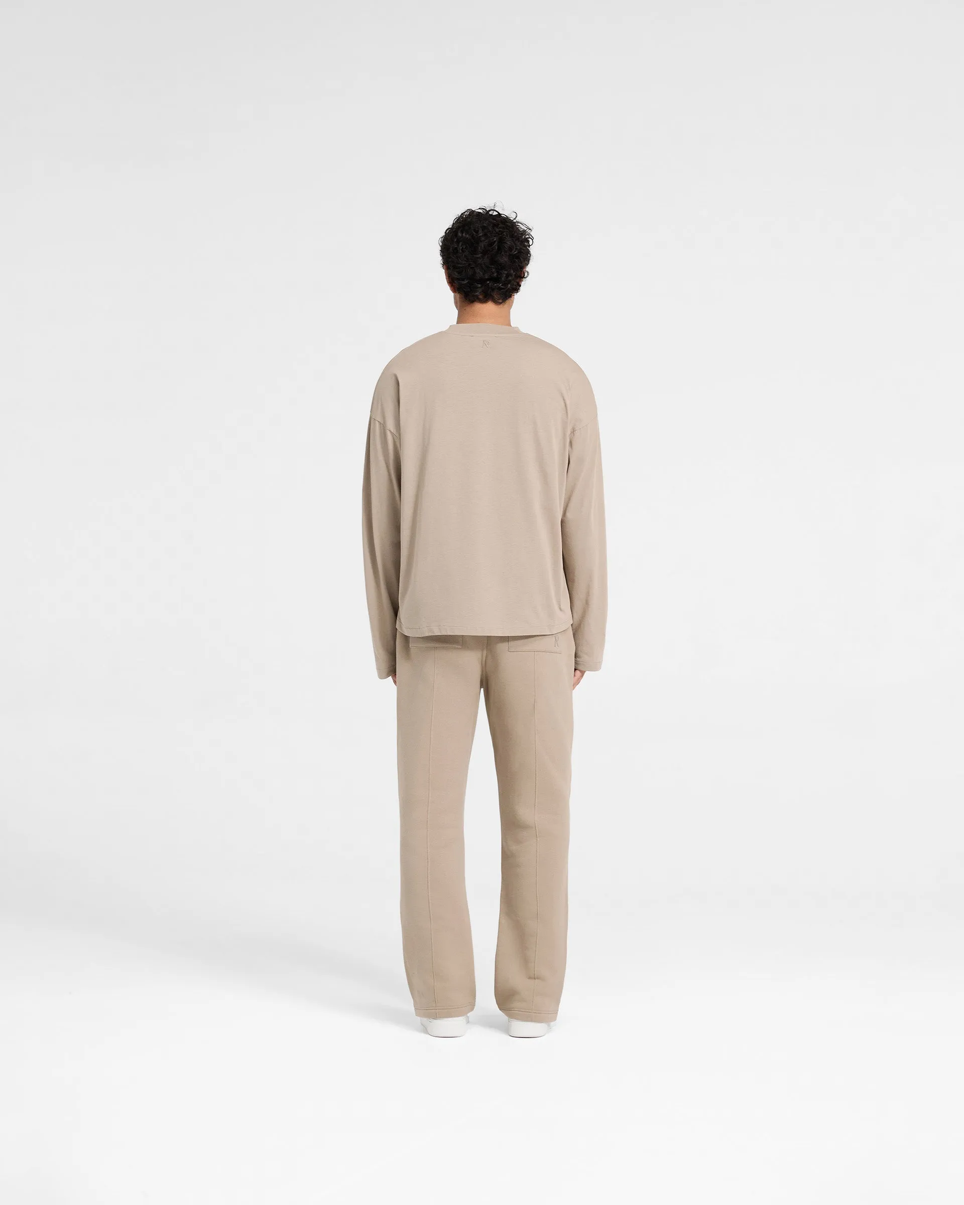 Initial Long Sleeve Open Cuff T-Shirt - Dune