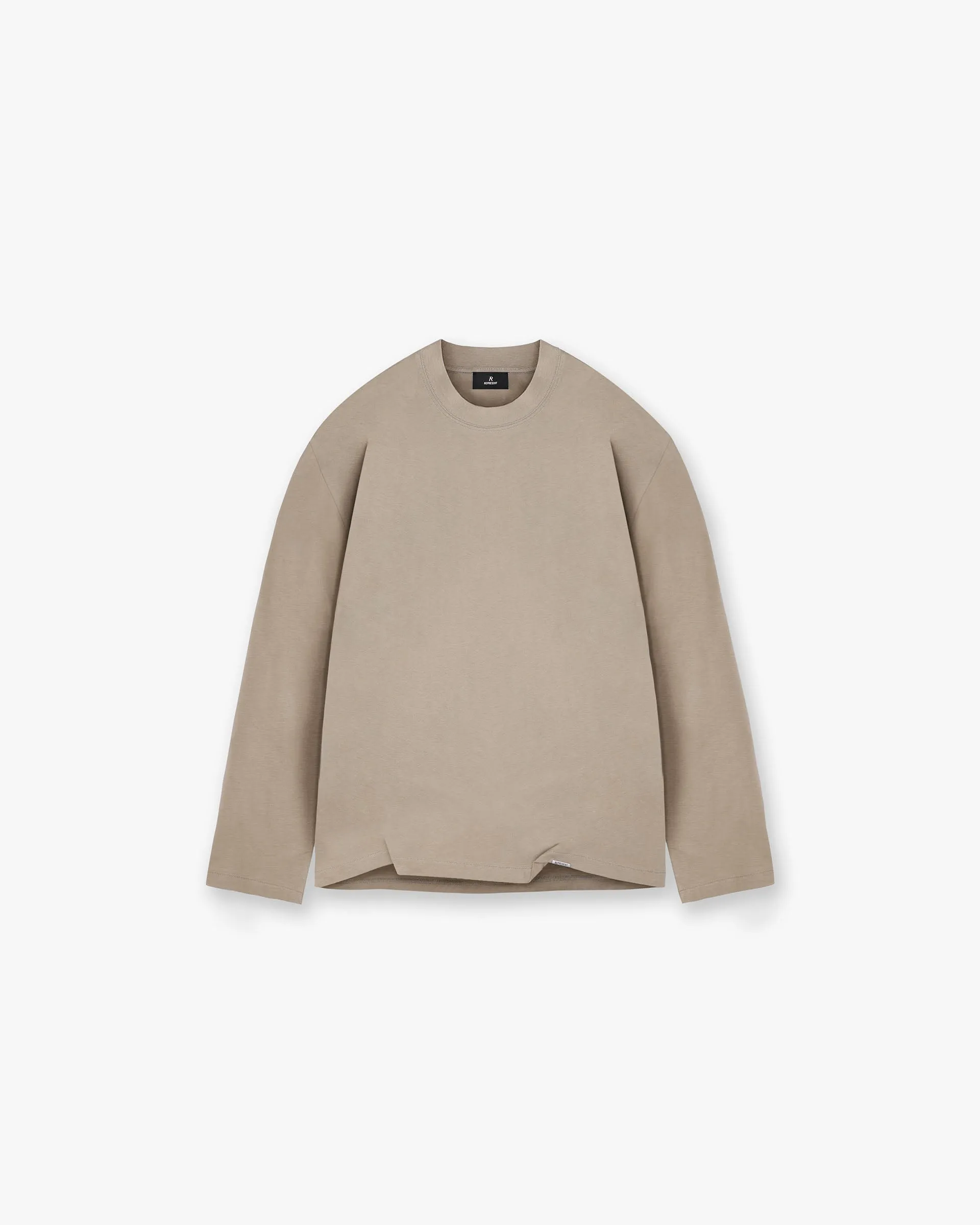 Initial Long Sleeve Open Cuff T-Shirt - Dune