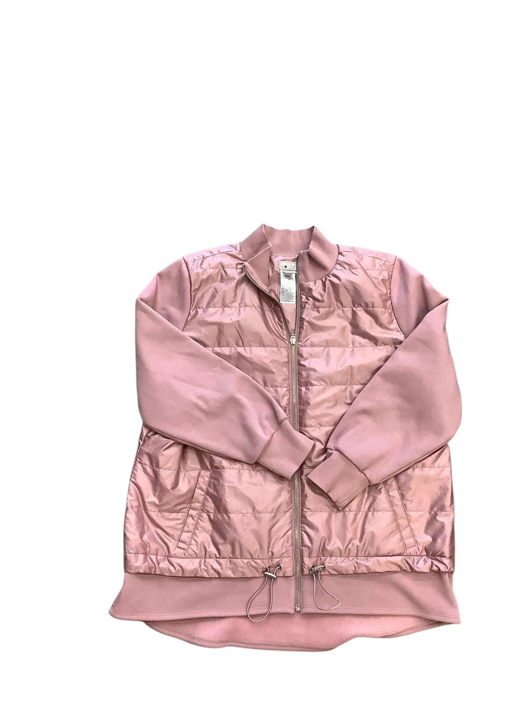 Jacket Puffer & Quilted By Chicos In Pink, Size: L