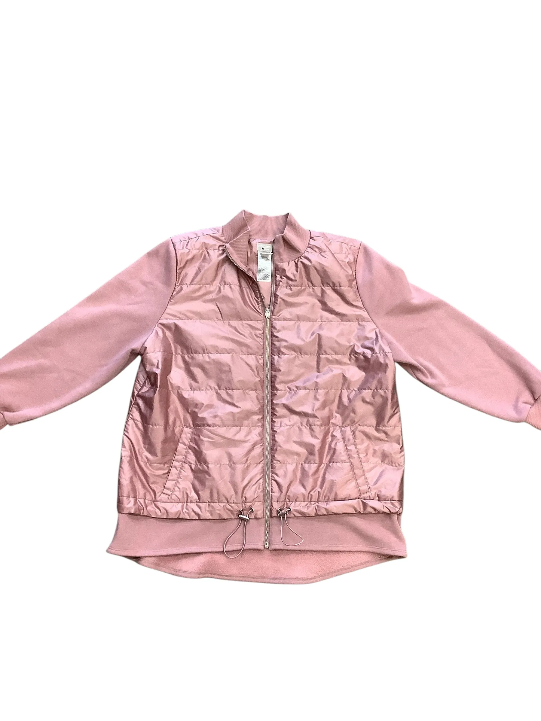 Jacket Puffer & Quilted By Chicos In Pink, Size: L