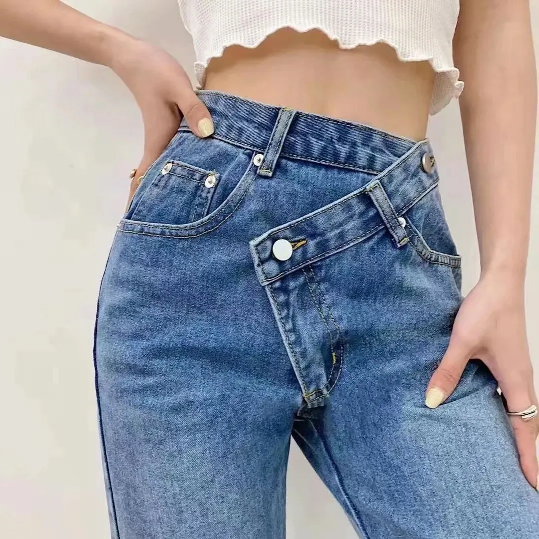 Jeans For Girls Baggy Jeans Woman High Waist Streetwear Denim Trousers