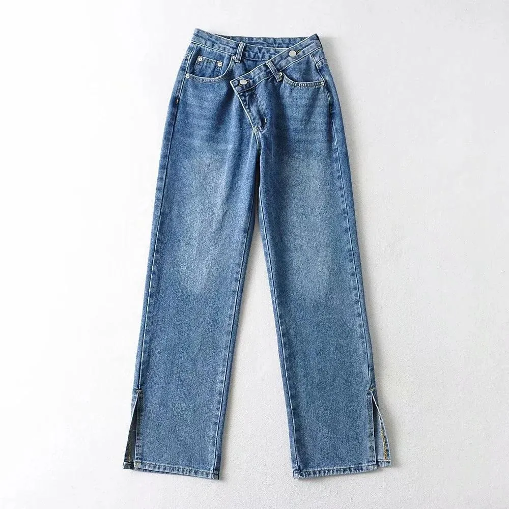 Jeans For Girls Baggy Jeans Woman High Waist Streetwear Denim Trousers