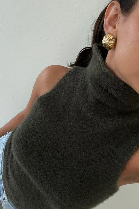 Knit Turtleneck Tank