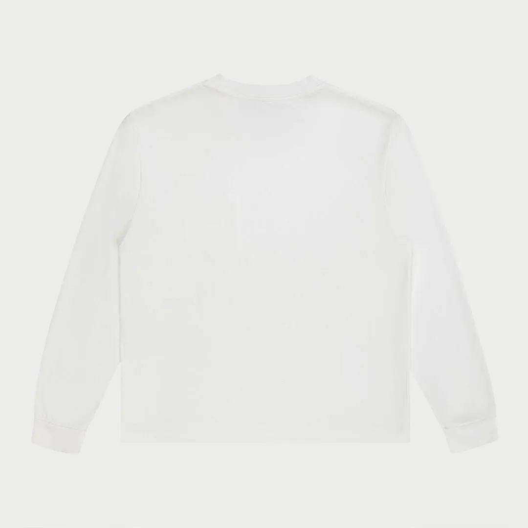 Long Sleeve Pocket T-Shirt (White)