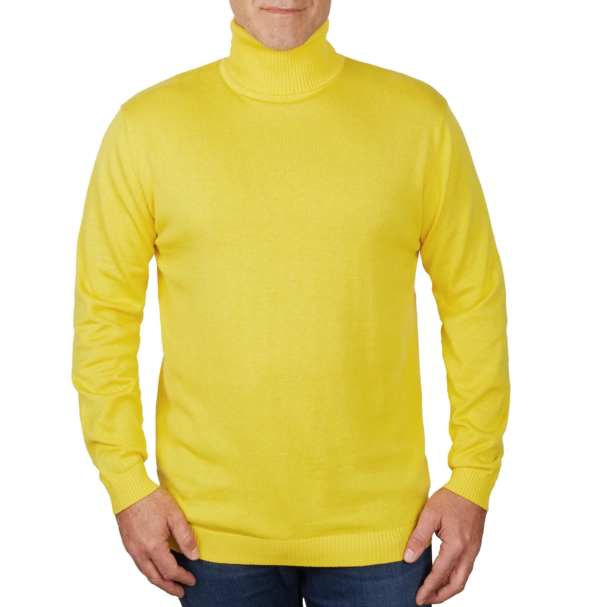 Long Sleeve Turtle Neck Sweater by Lorenzo Franco-Yellow