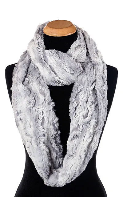 Men's Infinity Scarf - Luxury Faux Fur in Winter River