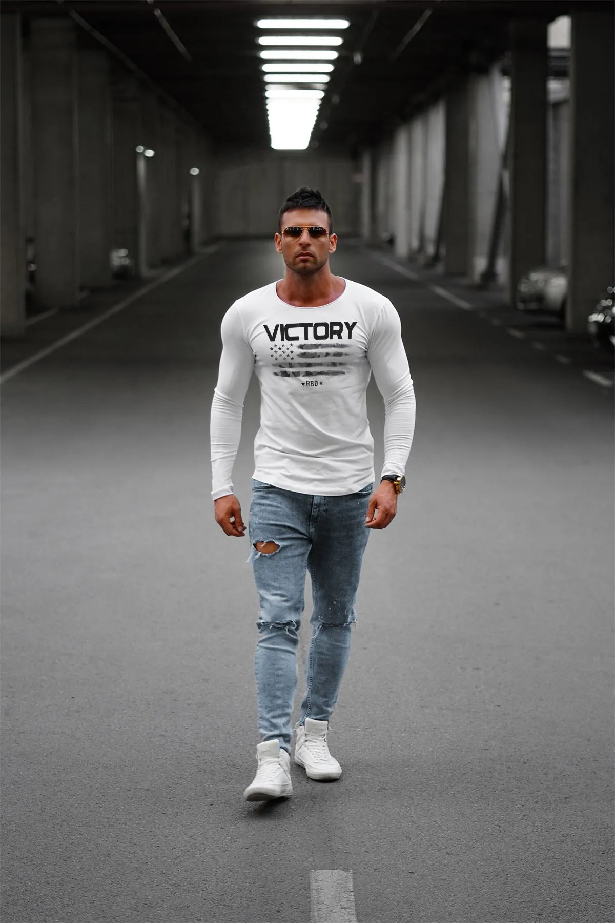 Mens Long Sleeve T-shirt "Victory" MD940